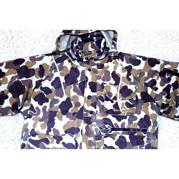 Vintage Gamehide Insulate Waterproof Duck Hunter Camo Hood Hunting Mens Jacket L - Picture 6 of 12